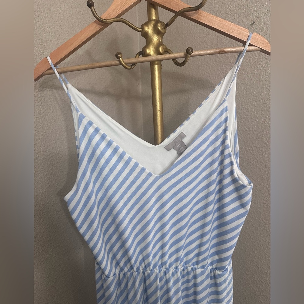 H&M Light Blue and White Striped Maxi Dress - Picture 2 of 5